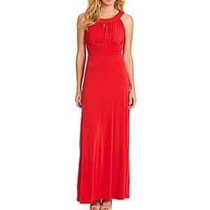 Sangria red keyhole sleeveless dress size 10 maxi